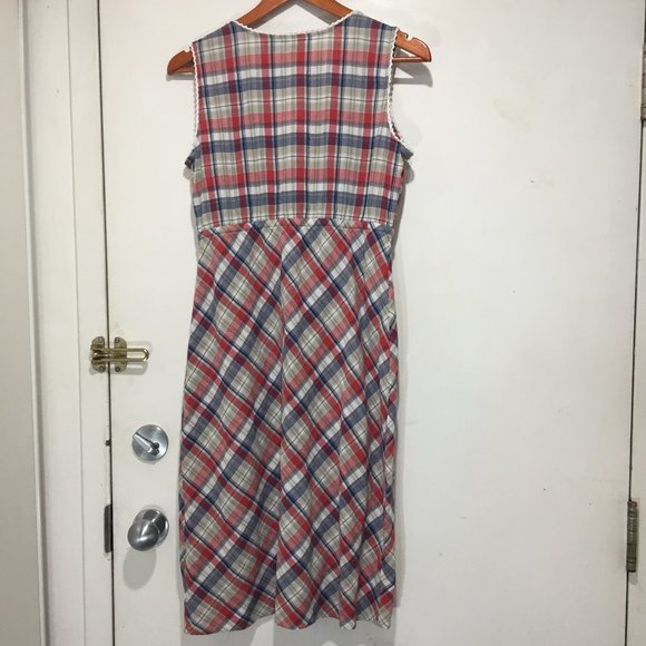 EDDIE BAUER PLAID MIDI DRESSES SIZE 4 - Picture 3 of 7